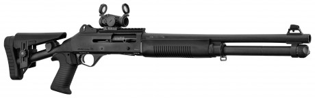 Photo PCKAK321-10 AKSA S4 semi-auto shotgun pack 18.5'' barrel with red dot FALKE S