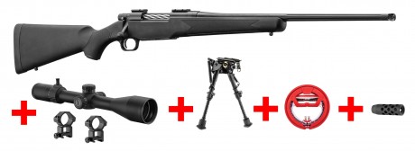 Photo PCKMO3081T-2 PACK TLD - MOSSBERG Patriot 308 Win rifle + 6-24X50 scope + Bipod + cleaning cord
