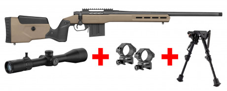 PACK MOSSBERG LR TACTICAL 308W RTI 6-24x50 BIPOD ...