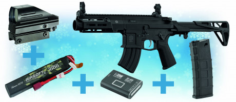 Photo PCKNOEL11.jpg Christmas Pack M923A AEG Double Eagle Replica + Magazine + Red Dot + Lipo Battery + Battery Charger