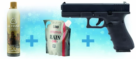 Pack de Noel réplique GBB Raven EU7 Noir + billes ...