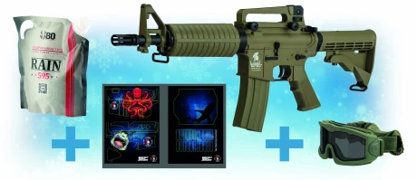 Pack de Noel replique M4 COMMANDO AEG Skin Shark