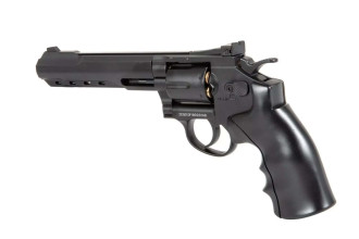 Photo PG1096-04.jpg Révolver airsoft WELL G296C CO2 Full Metal 6 pouces noir