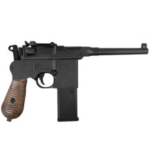 Photo PG1099-01.jpg Pistolet airsoft WELL G196 C96 WWII CO2 Blowback noir