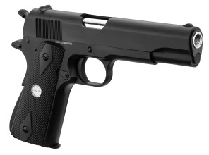 Photo PG1123-02.jpg Réplique GBB 1911 noir grip marron Golden Eagle