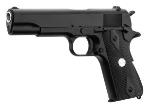 Photo PG1123-03.jpg Réplique GBB 1911 noir grip marron Golden Eagle