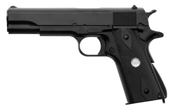 Photo PG1123-05.jpg Réplique GBB 1911 noir grip marron Golden Eagle