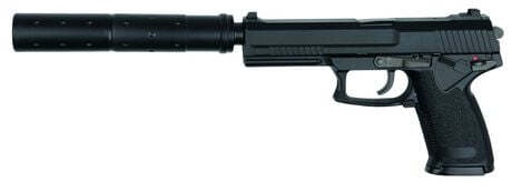 Replica airsoft pistol MK23 full set Black gas GNB