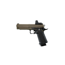 Photo PG2070TR-01.jpg ARCTURUS Pistolet GBB Vanguard 5'' RDS BLK/TAN