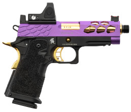 Photo PG9011-06.jpg Pistolet Airsoft GBB Stryk Hi-Capa 4.3 + RMR violet/or Lancer Tactical
