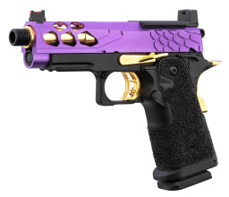 Photo PG9012-03.jpg Pistolet Airsoft GBB Stryk Hi-Capa 4.3 violet/or Lancer Tactical