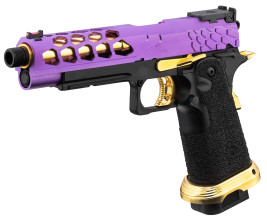 Photo PG9013-04.jpg Pistolet Airsoft GBB Stryk Hi-Capa 5.1 Violet et Or Lancer Tactical