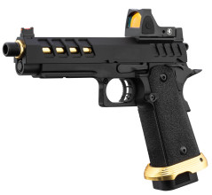 Photo PG9016-05.jpg Pistolet Airsoft GBB HERACLES Hi-Capa 5.1 Noir/Gold avec RMR Lancer Tactical