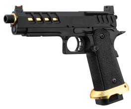 Photo PG9016-06.jpg Pistolet Airsoft GBB HERACLES Hi-Capa 5.1 Noir/Gold avec RMR Lancer Tactical