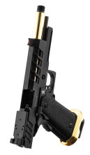 Photo PG9016-09.jpg Pistolet Airsoft GBB HERACLES Hi-Capa 5.1 Noir/Gold avec RMR Lancer Tactical