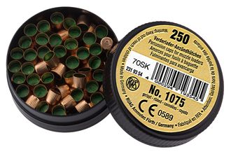 Box of 250 primers fluted powder black