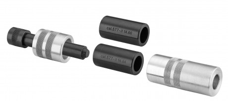 Long calibrator for mined balls