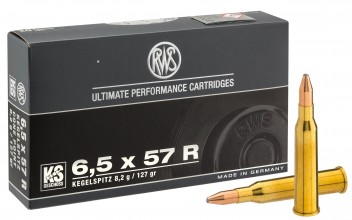 Large hunting ammunition RWS CAL 6.5 x 57R KS