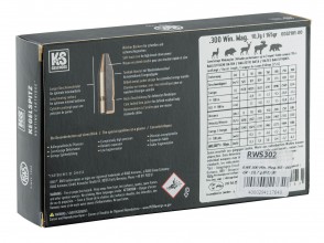 Photo RWS302-02 Large hunting ammunition RWS Cal. 300 Win type UNI-TM-KS-DK-EVO