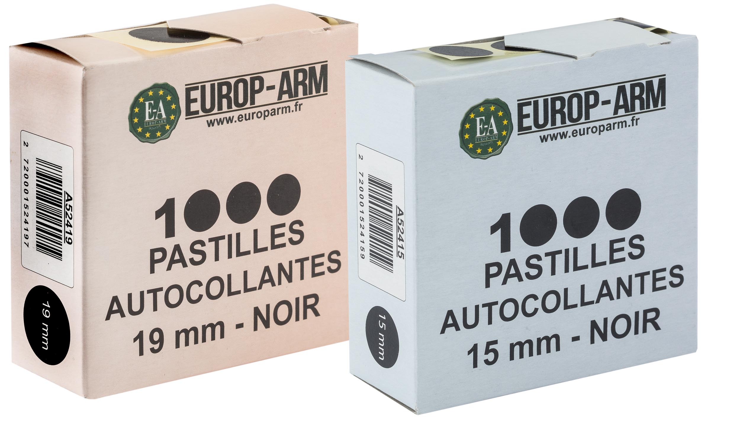 Pastille pour cible de tir - noir - Diamètre: 19 mm - 1000 pastilles