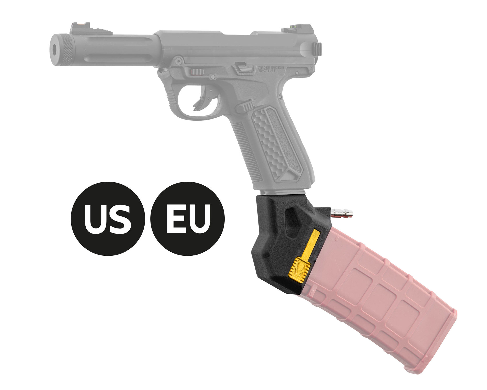 Adapter 60D HPA M4 mag for AAP01 / G17 series Yellow