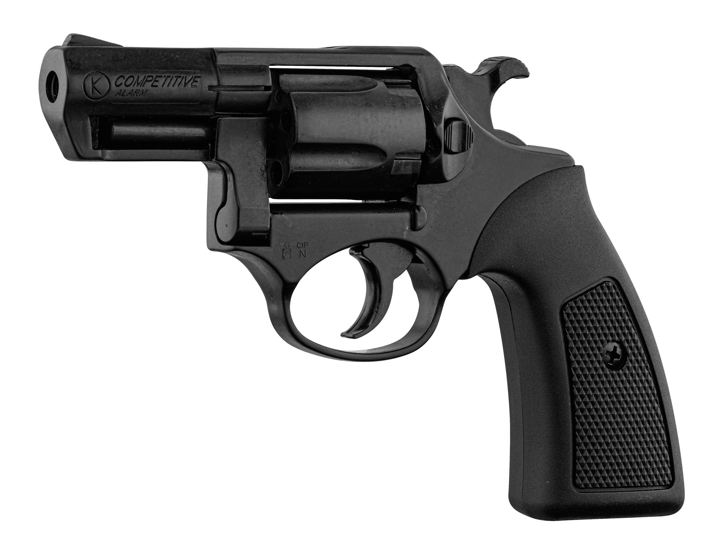 Pistolet police metal Gris Argent 17 cm, amorces 8 coups - Jouet