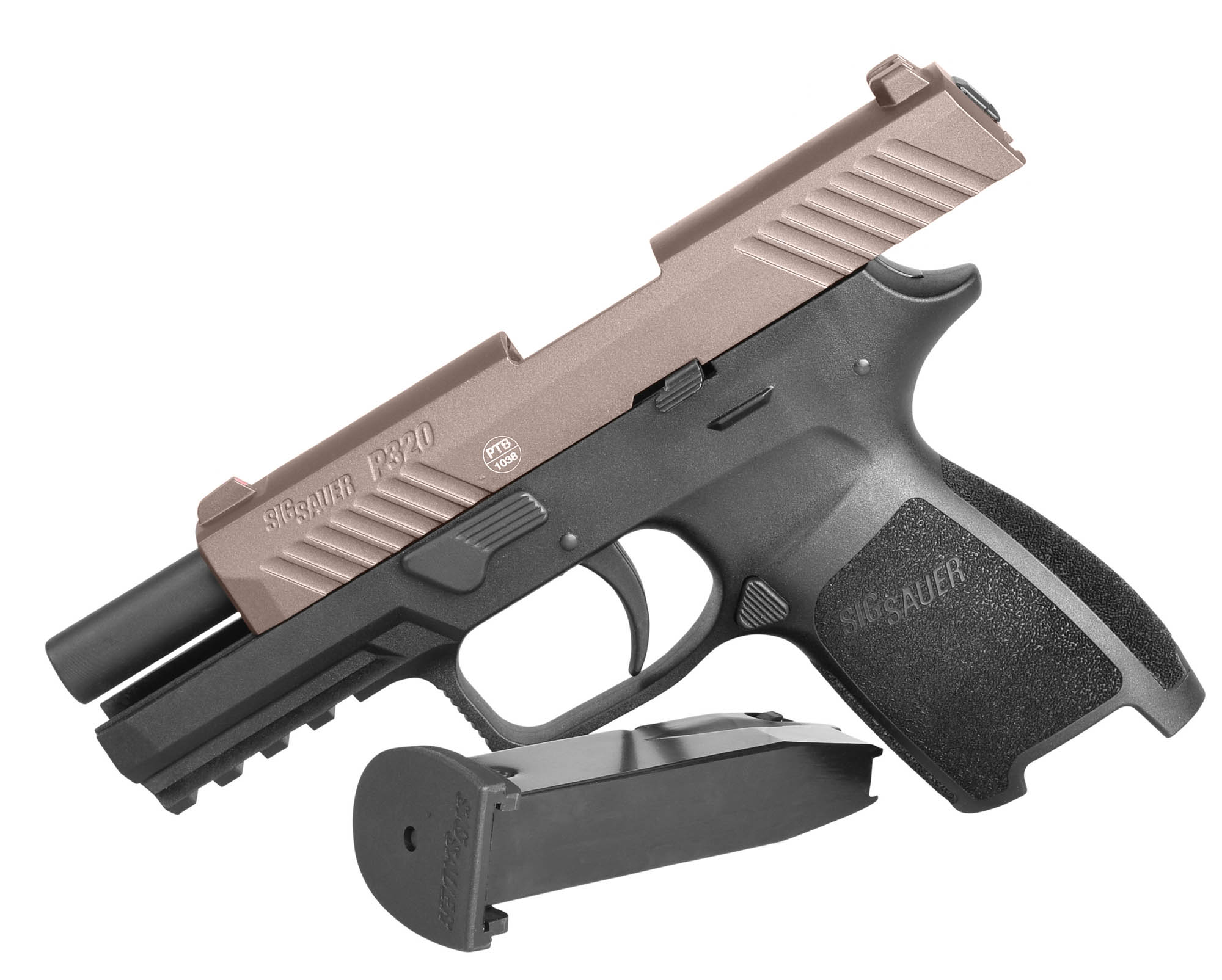 ACP674-4 Pistolet à blanc SIG SAUER P320 noir 9mm P.A.K. Pink Gold
