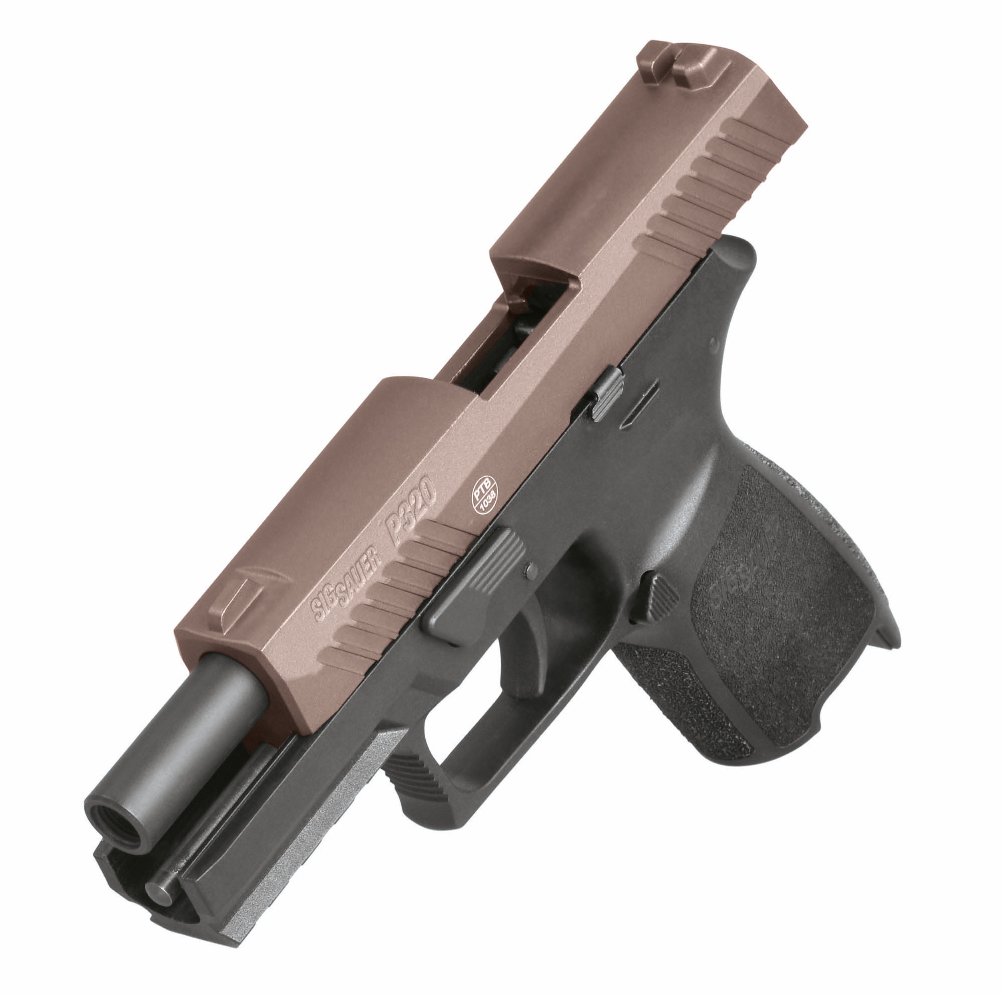 ACP674-5 Pistolet à blanc SIG SAUER P320 noir 9mm P.A.K. Pink Gold