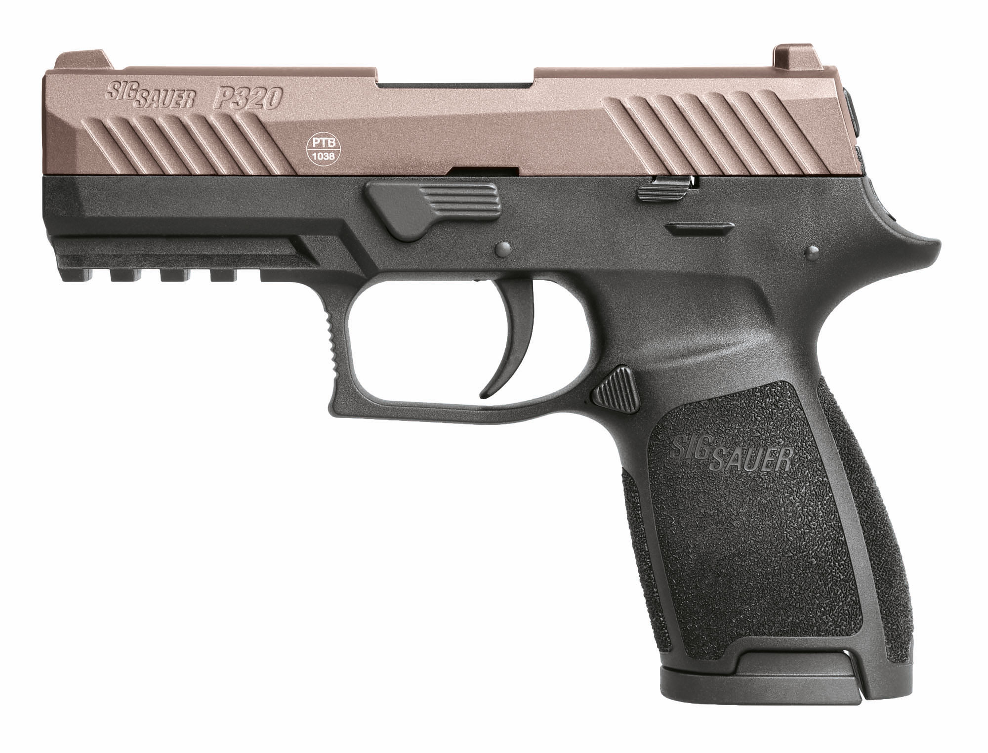 ACP674-6 Pistolet à blanc SIG SAUER P320 noir 9mm P.A.K. Pink Gold
