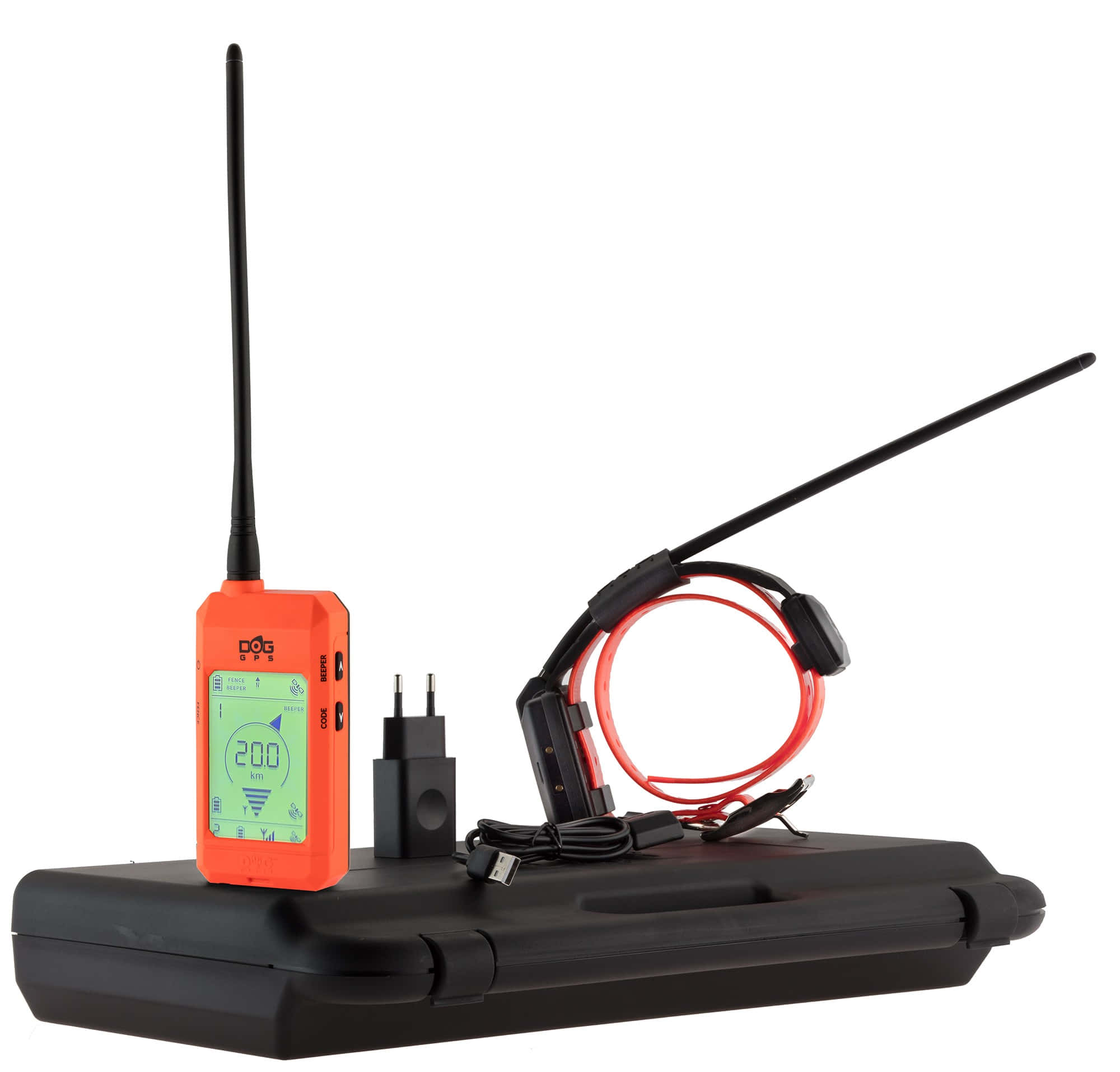 CH963001-17 Collier GPS pour chien sans abonnement DOGTRACE X20 orange fluo
