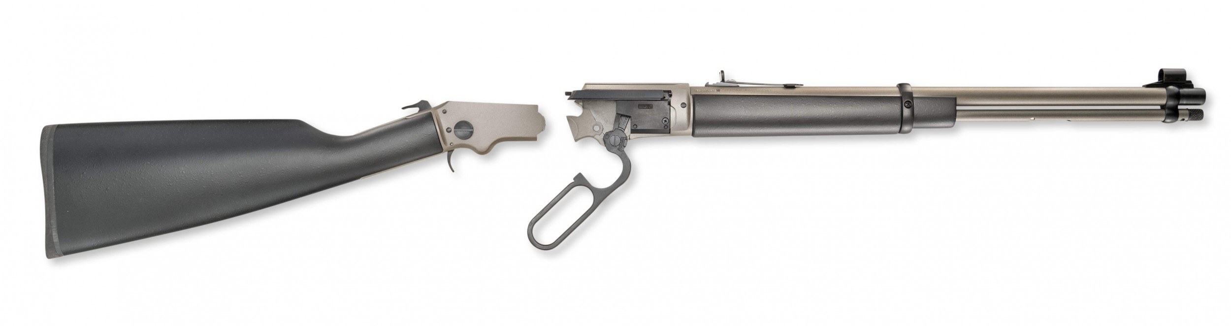 CR3852-02 Carabine 22 LR Kodiak Chrome Mat &agrave; levier sous garde 9 + 1 coups - CR3852