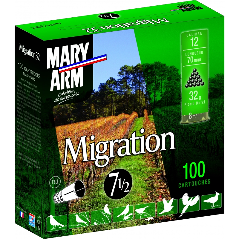 MAR1140-01 Cartouches Mary Arm Migration 32g - Cal. 12/70 - MAR1140