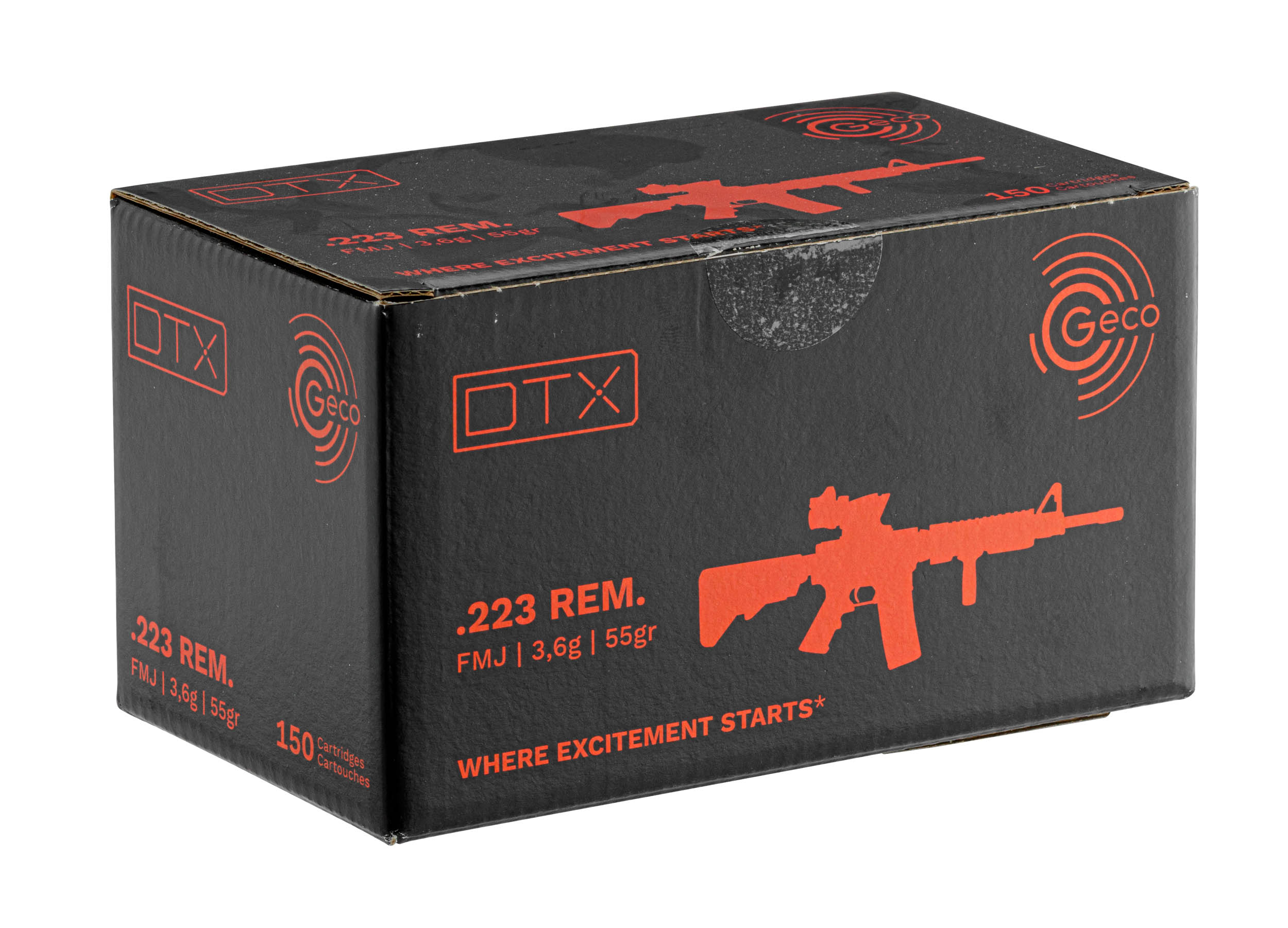 MR860-01 Munitions Geco calibre 223 Rem DTX - Boite de 20 - MR860