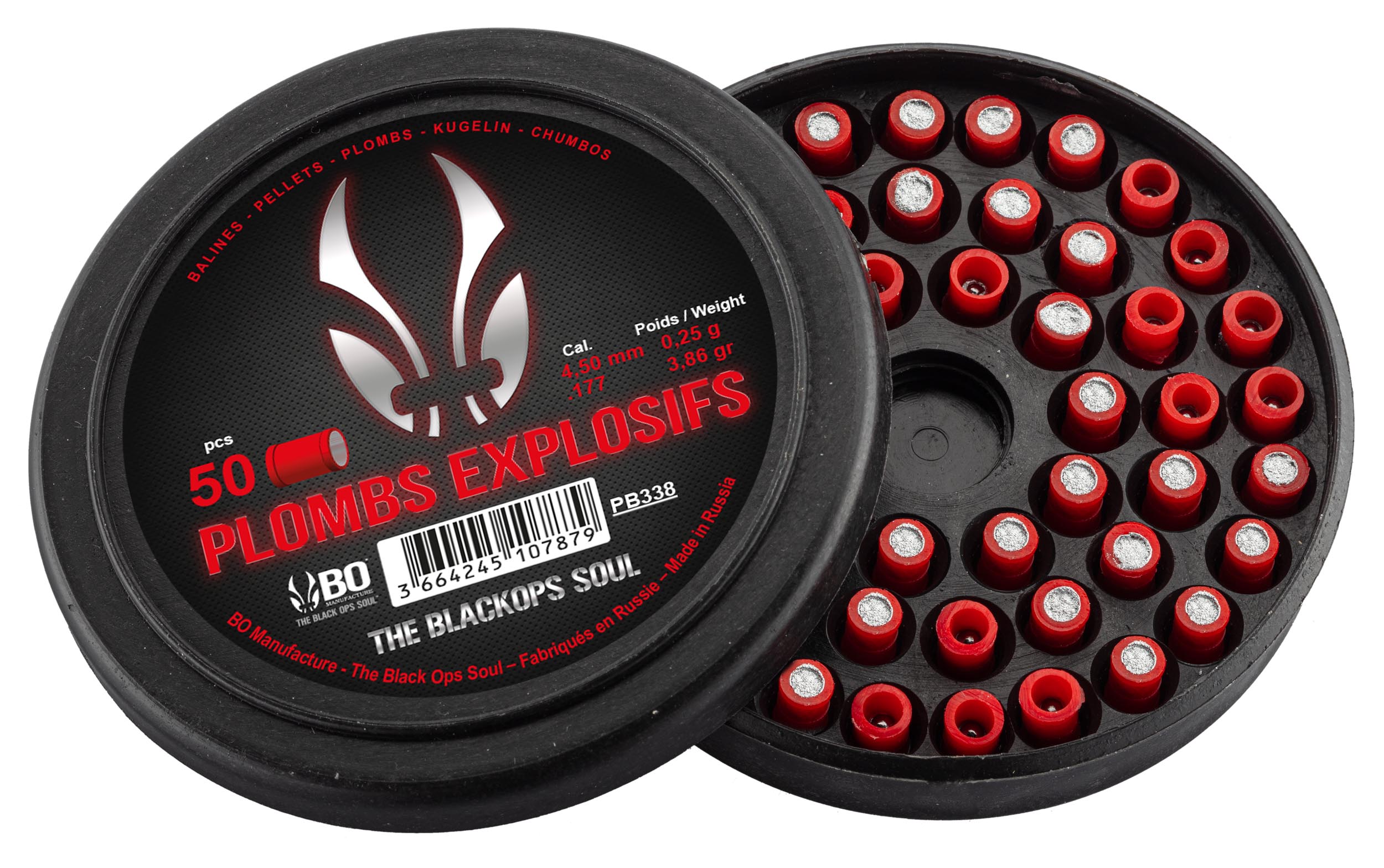The Black Ops Soul Explosive Pellets with flat head cal. 4.5mm