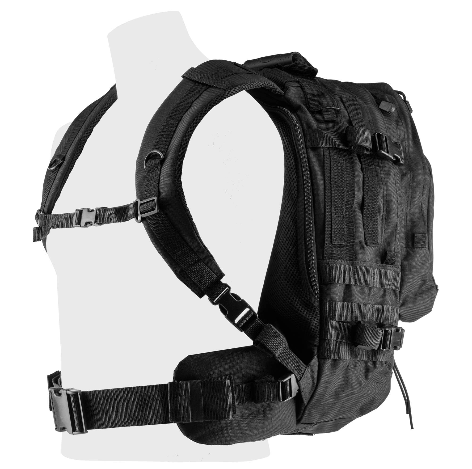 Pack sac à dos tactical avec pochettes et hydratation 3l